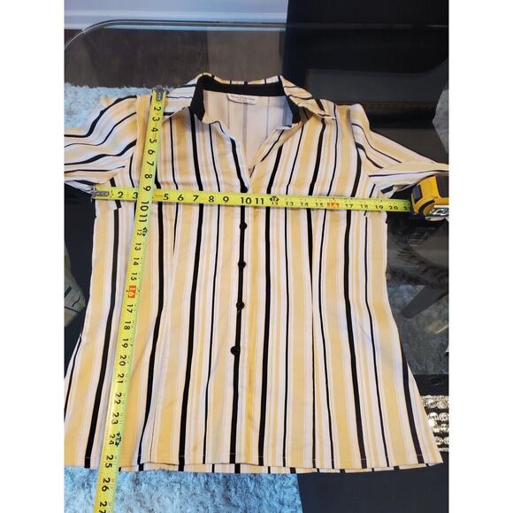 Sport Collection Striped Long Sleeve Collared Shirt & Pant 2 Piece Suit Size M - Picture 12 of 12